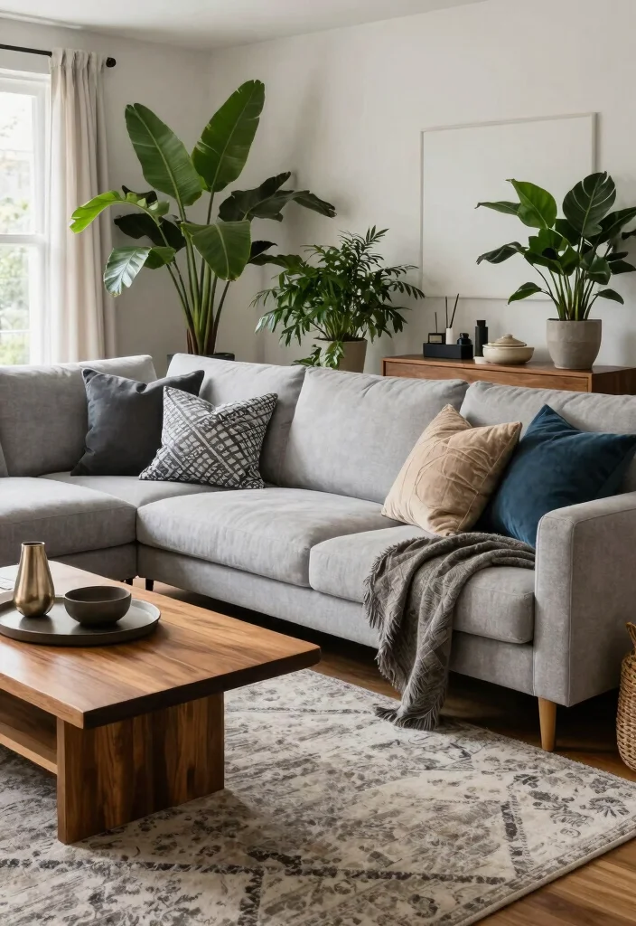 18 L-Shaped Living Room Layout and Furniture Placement Tips - 5. Layer Textures 1