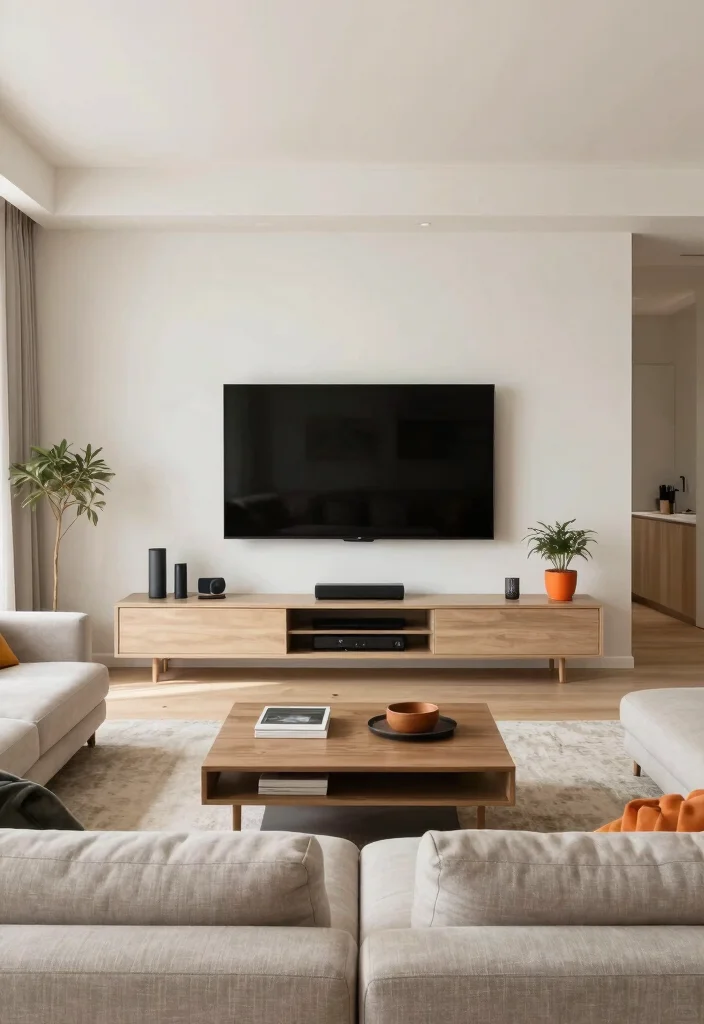 18 Living Room Furniture Arrangement Ideas for Open Floor Plan - 15. Set Up a TV Area 1