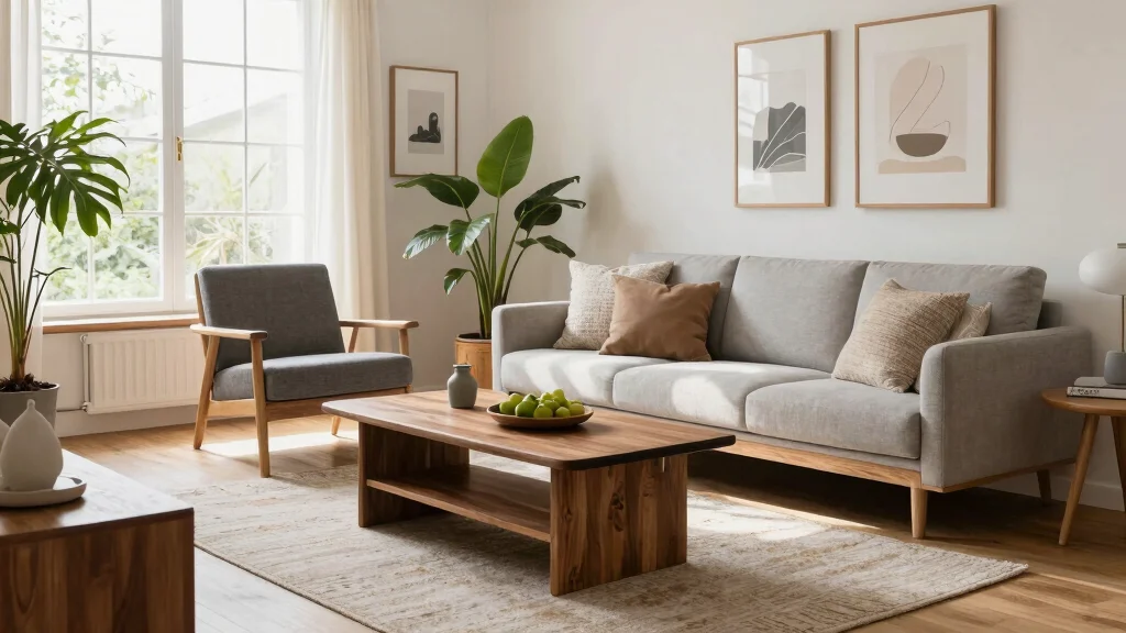 18 Mixing Dark and Light Wood Furniture in Living Room