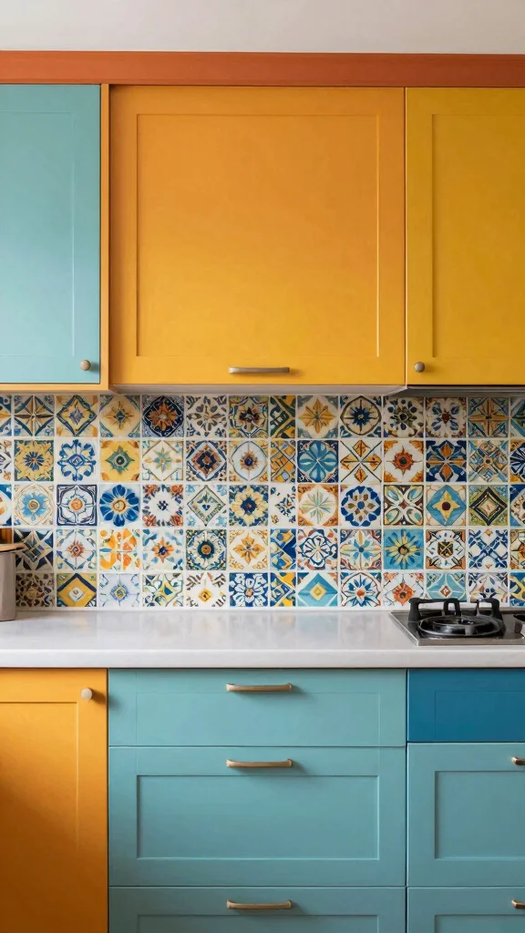 18 Restaurant Kitchen Design Ideas: Professional Layouts for Home - 16. Colorful Backsplashes 1