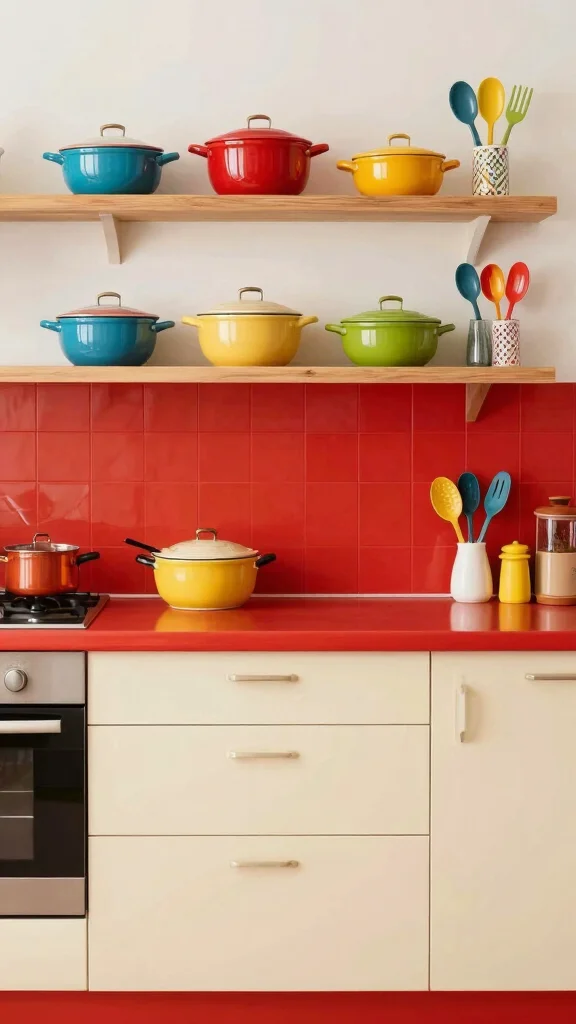 18 Restaurant Kitchen Design Ideas: Professional Layouts for Home - 4. Colorful Accents 1