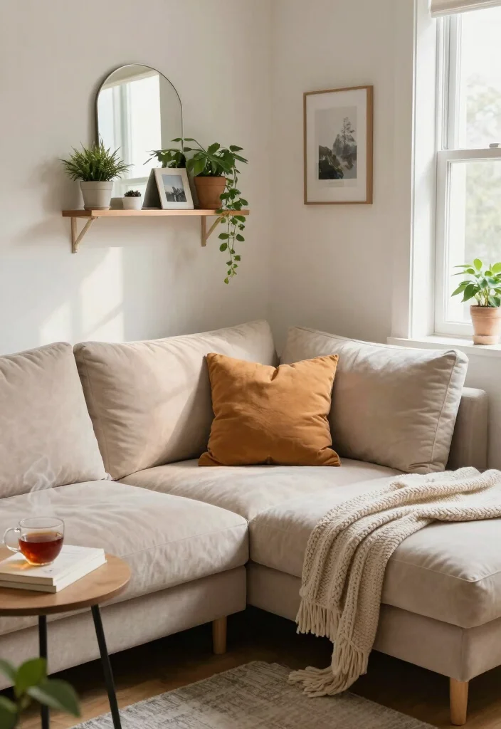 18 Small Apartment Living Room Layout and Furniture Arrangement Ideas - 1. Cozy Corner Nook 1