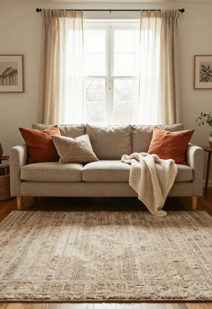 18 Small Apartment Living Room Layout and Furniture Arrangement Ideas - 11. Layered Textiles 1