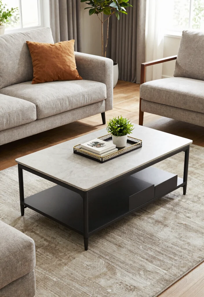 18 Small Apartment Living Room Layout and Furniture Arrangement Ideas - 15. Functional Coffee Tables 1