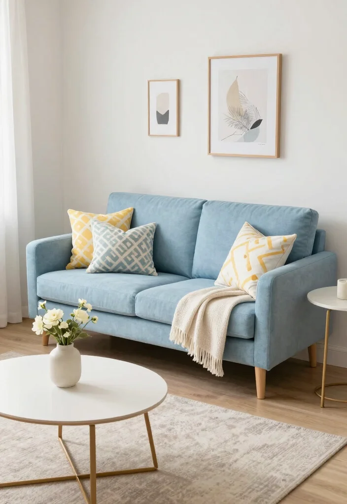 18 Sofa Set Ideas for Living Room Furniture - 2. Compact Loveseat Set 1