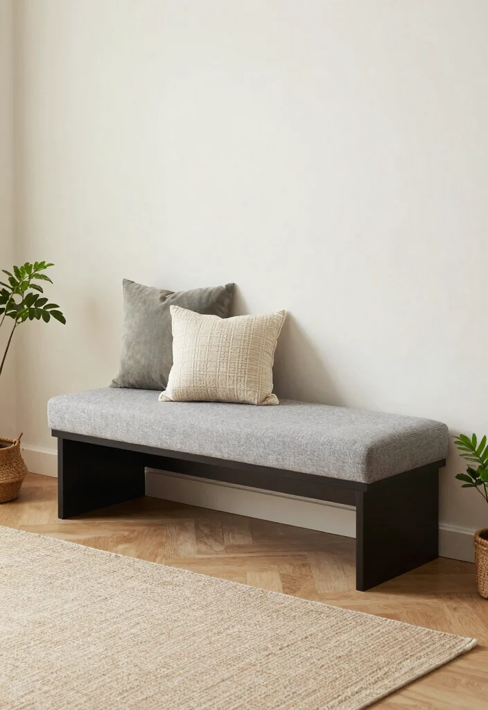 18 Space-Saving Furniture Ideas for Small Living Rooms - 12. Space-Saving Benches: Stylish Seating Solutions 1