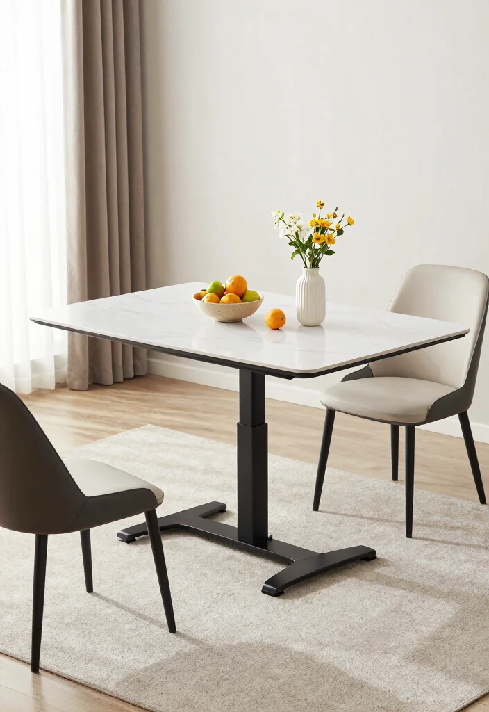 18 Space-Saving Furniture Ideas for Small Living Rooms - 13. Adjustable Height Tables: Versatile Functionality 1