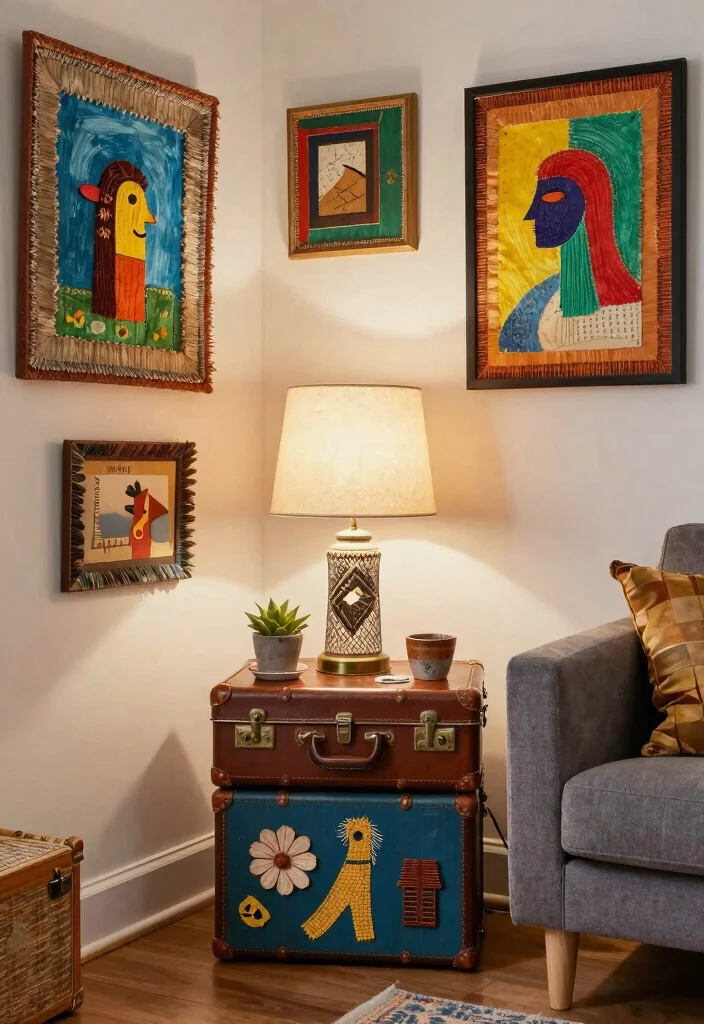 18 Sustainable Mid-Century Modern Living Room Furniture Ideas - 15. Upcycled Decor Projects 1