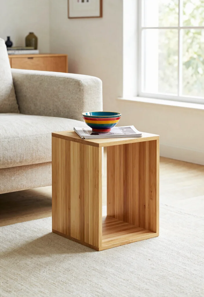 18 Sustainable Mid-Century Modern Living Room Furniture Ideas - 5. Minimalist Side Tables 1
