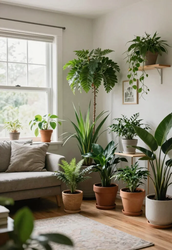 18 Tips on How to Arrange Living Room Furniture for Maximum Comfort - 10. Incorporate Greenery 1