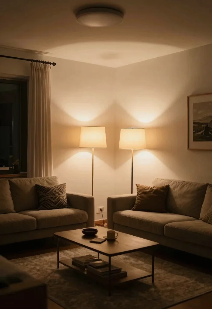 18 Tips on How to Arrange Living Room Furniture for Maximum Comfort - 14. Layer Your Lighting 1