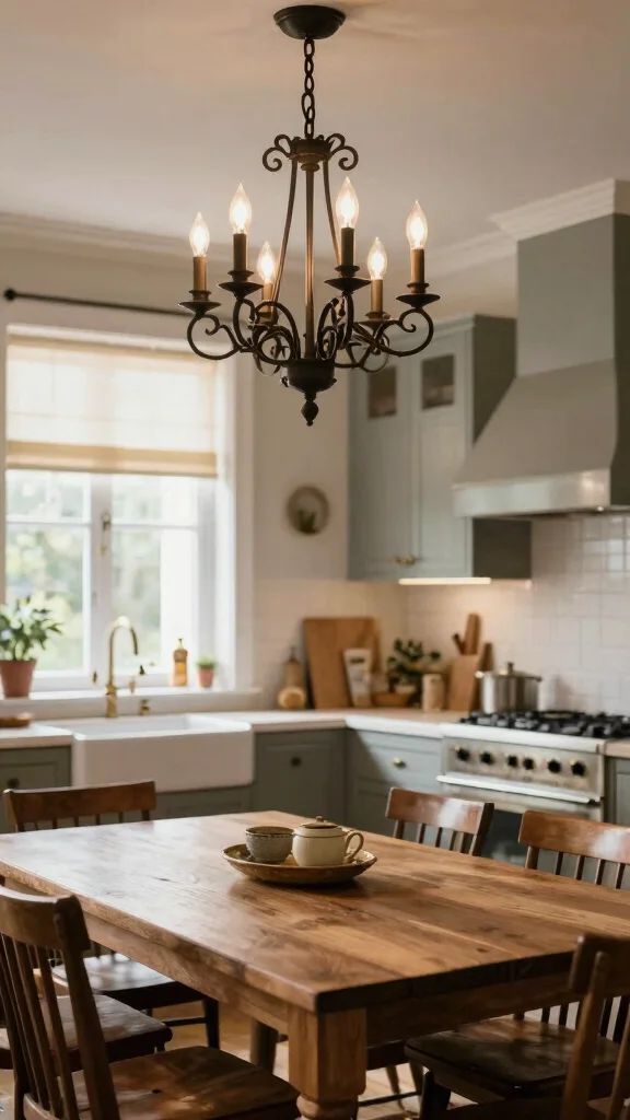 18 Traditional Kitchen Design Ideas: Time-Honored Styles That Never Fade - 15. Charming Lighting Fixtures 1
