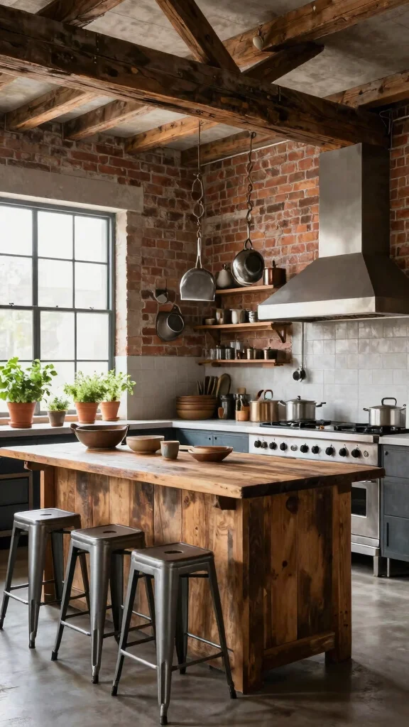 18 Traditional Kitchen Design Ideas: Time-Honored Styles That Never Fade - 3. Rustic Industrial Blend 1