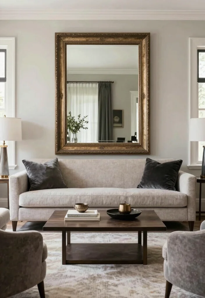 18 Two Seating Areas Living Room Layout and Furniture Arrangement - 11. Use of Mirrors 1