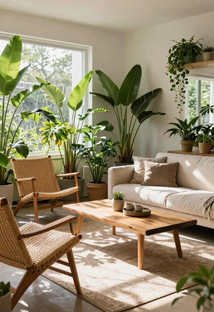 18 Two Seating Areas Living Room Layout and Furniture Arrangement - 16. Outdoor-Inspired Decor 1