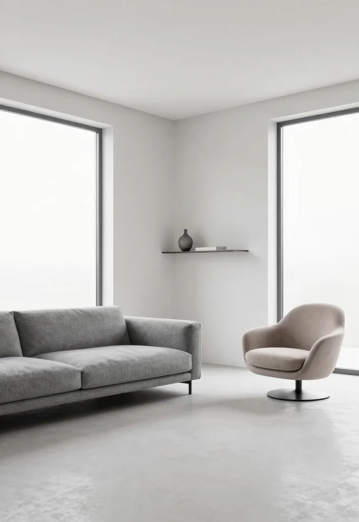 18 Two Seating Areas Living Room Layout and Furniture Arrangement - 8. Minimalist Approach 1