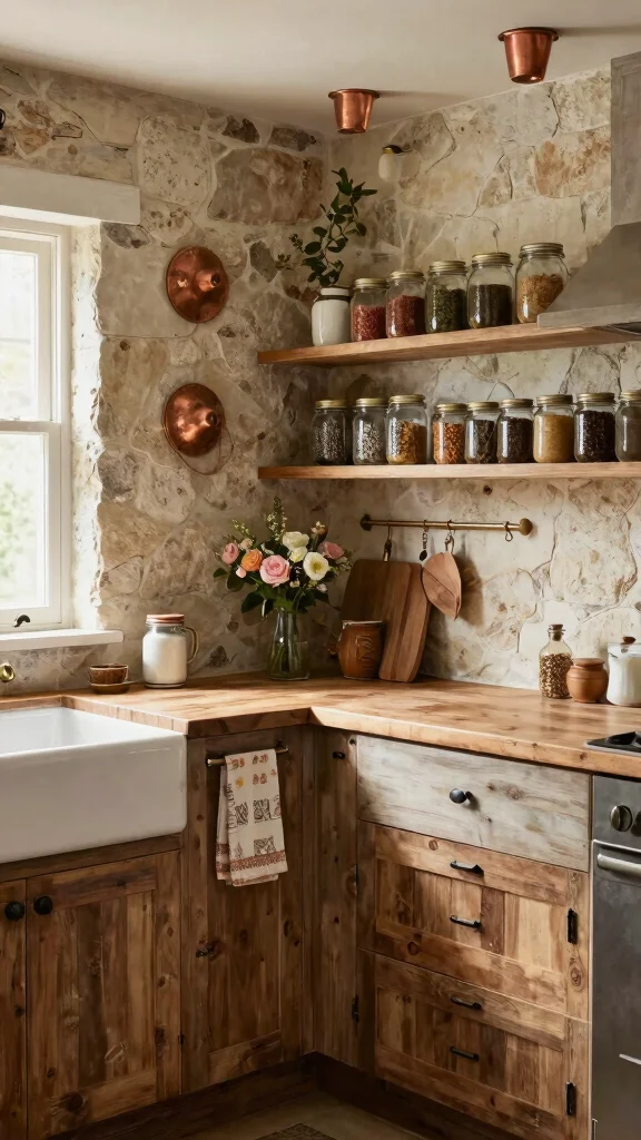 18 U-Shaped Kitchen Design Ideas: Functional Layout & Style Tips - 2. Rustic Charm 1