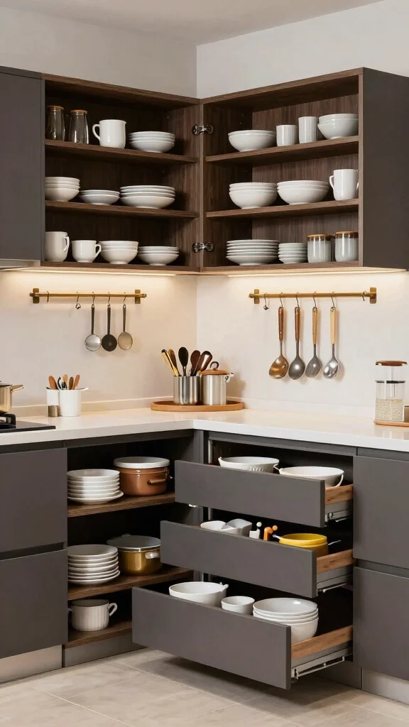 18 U-Shaped Kitchen Design Ideas: Functional Layout & Style Tips - 6. Smart Storage Solutions 1