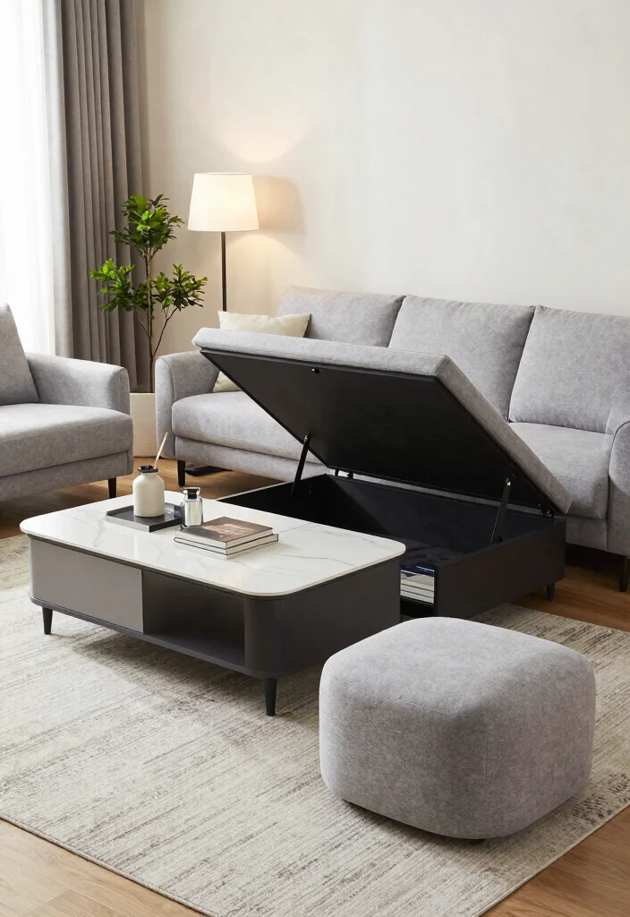 18 Ways to Arrange Furniture in a Small Living Room - 1. Embrace Multi-Functional Furniture 1