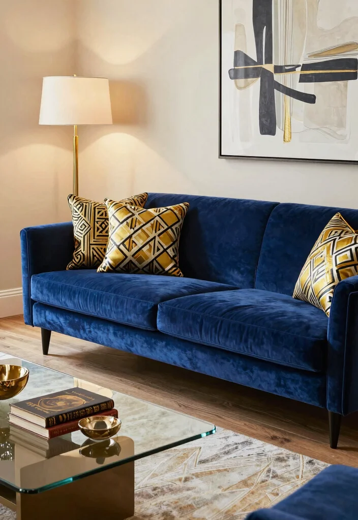 19 Art Deco 1920s Living Room Furniture Ideas - 1. Elegant Velvet Sofas 1