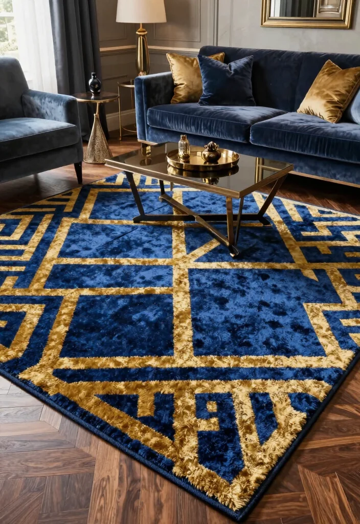 19 Art Deco 1920s Living Room Furniture Ideas - 5. Luxurious Rugs 1
