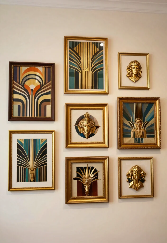 19 Art Deco 1920s Living Room Furniture Ideas - 7. Art Deco-Inspired Wall Art 1