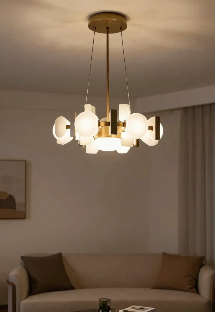 19 Best Furniture for a Small Living Room - 15. Statement Lighting 1