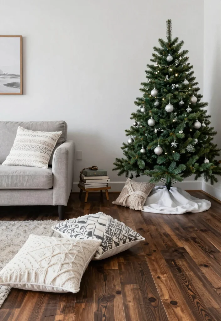 19 Dark Wood Floors Living Room Furniture Ideas - 19. Seasonal Decor Changes 1