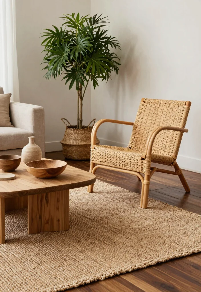 19 Dark Wood Floors Living Room Furniture Ideas - 2. Embrace Natural Textures 1