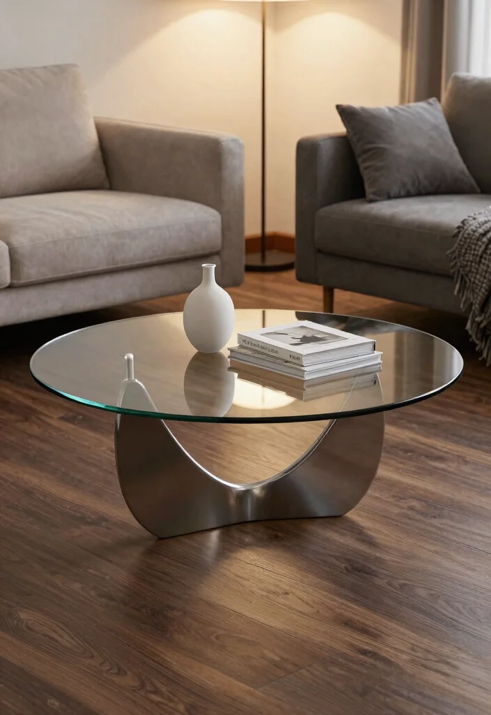 19 Dark Wood Floors Living Room Furniture Ideas - 3. Statement Coffee Tables 1