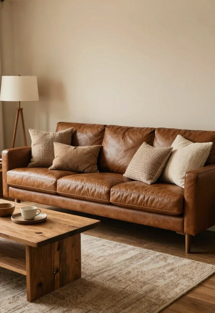 19 Eco-Friendly Paint Colors for Living Room with Brown Furniture - 15. Warm Beige 1