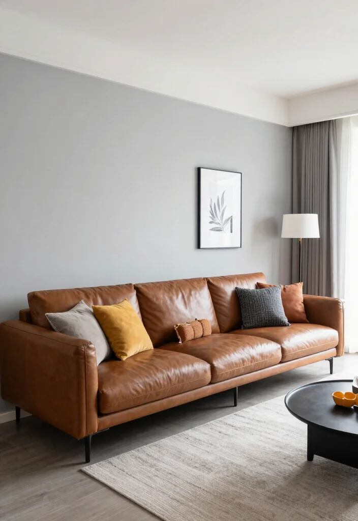 19 Eco-Friendly Paint Colors for Living Room with Brown Furniture - 16. Light Gray 1