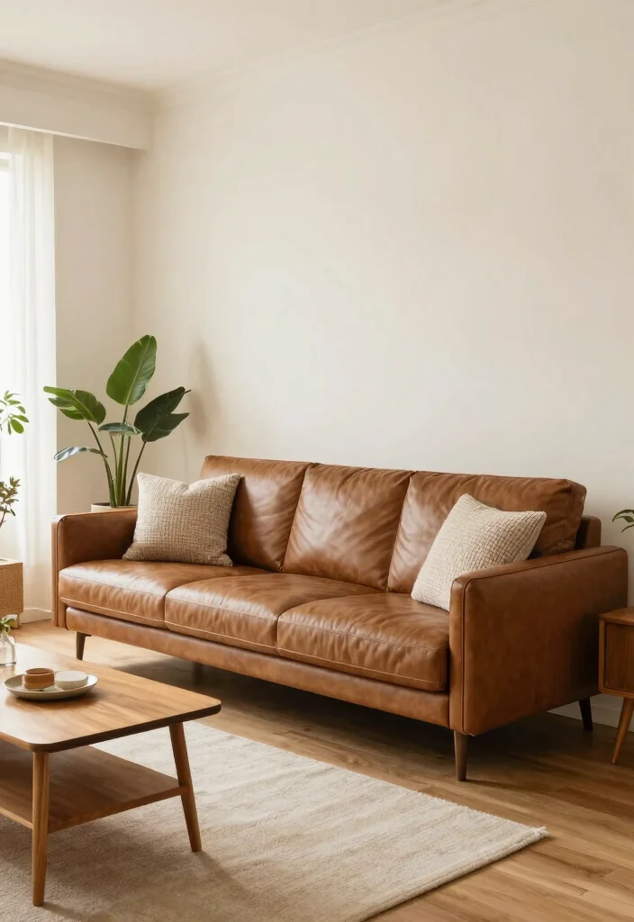 19 Eco-Friendly Paint Colors for Living Room with Brown Furniture - 6. Creamy Off-White 1