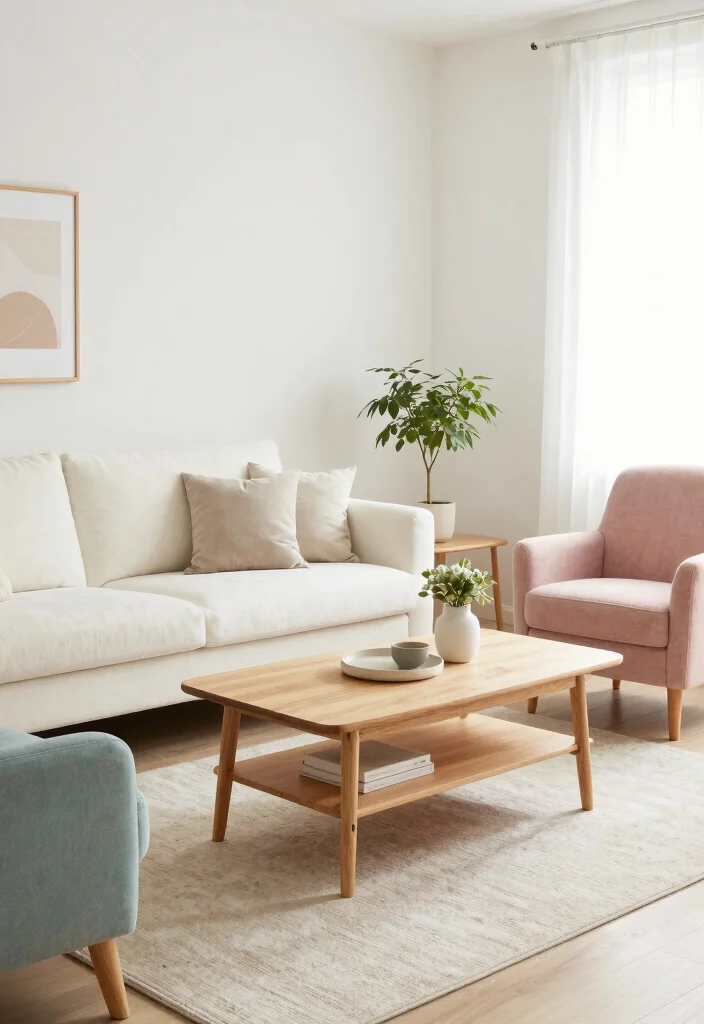 19 Furniture Ideas for Small Spaces in Living Room - 13. Light-colored Furniture 1