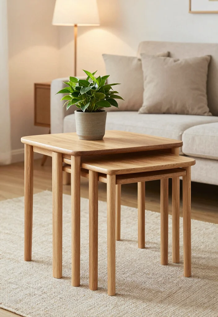 19 Furniture Ideas for Small Spaces in Living Room - 2. Nesting Tables 1
