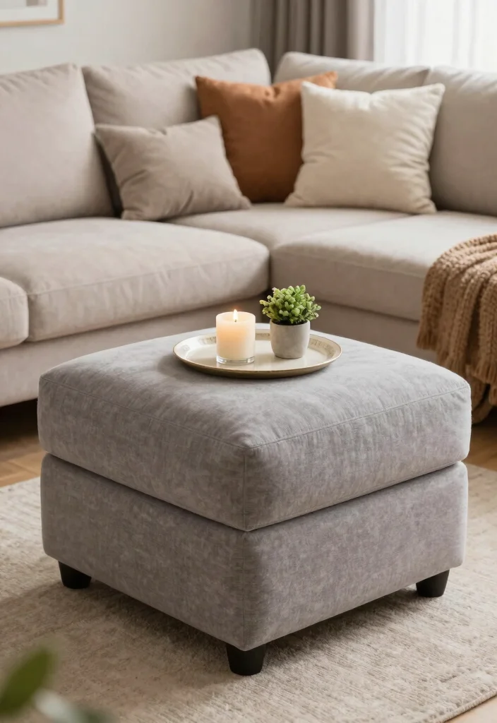 19 Furniture Ideas for Small Spaces in Living Room - 5. Ottoman with Storage 1