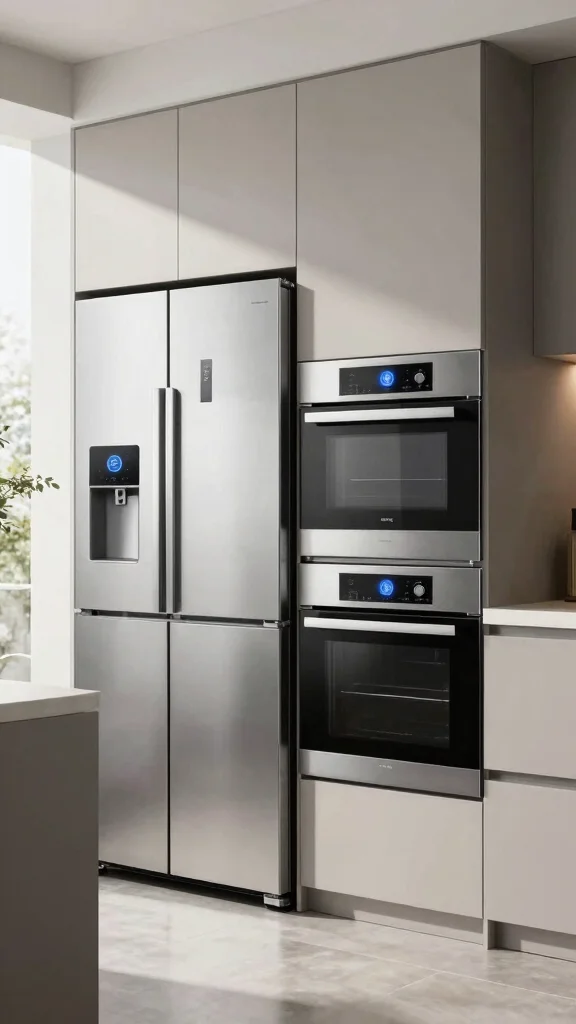 19 Green Kitchen Design Ideas: Sustainable Decor & Natural Colors - 10. Smart Appliances with Eco Features 1