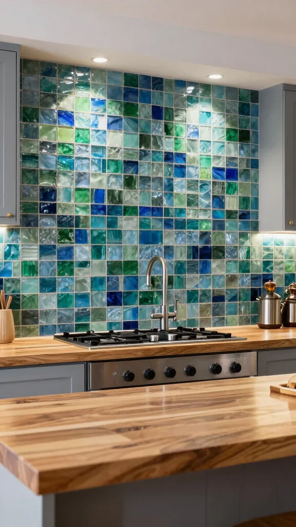 19 Green Kitchen Design Ideas: Sustainable Decor & Natural Colors - 14. Creative Backsplash Ideas 1