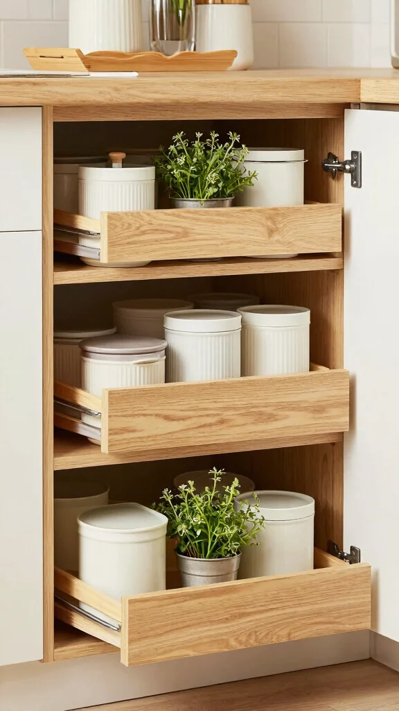 19 Green Kitchen Design Ideas: Sustainable Decor & Natural Colors - 15. Smart Storage Solutions 1
