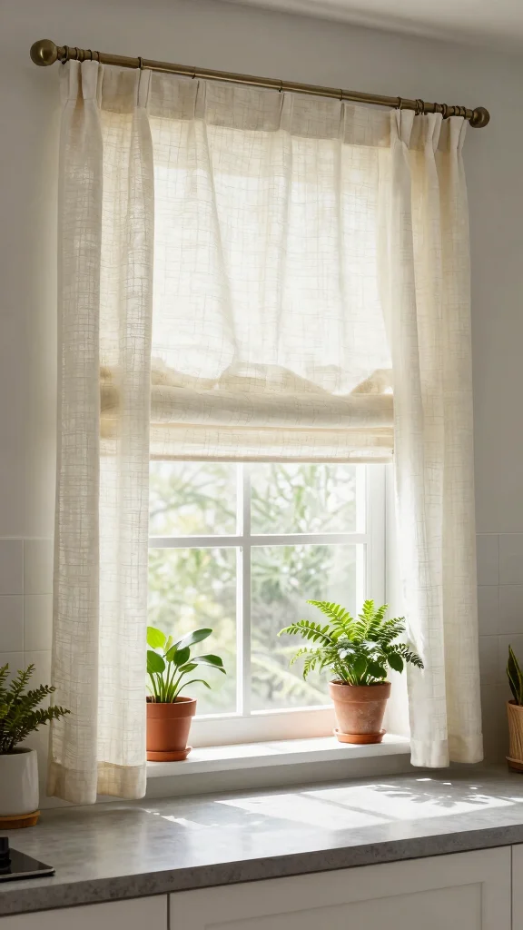 19 Green Kitchen Design Ideas: Sustainable Decor & Natural Colors - 19. Eco-Conscious Window Treatments 1