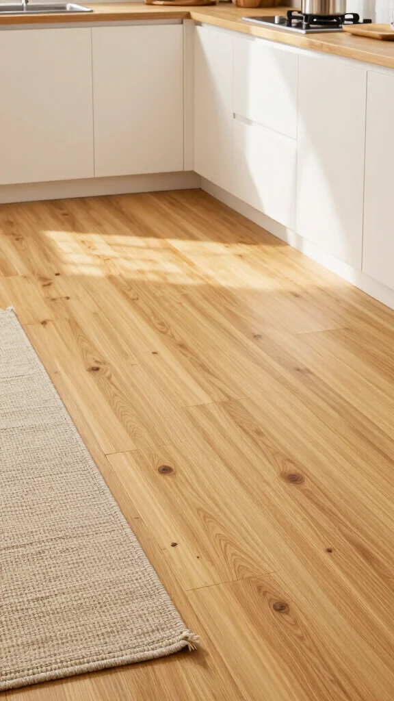 19 Green Kitchen Design Ideas: Sustainable Decor & Natural Colors - 9. Eco-Friendly Flooring 1