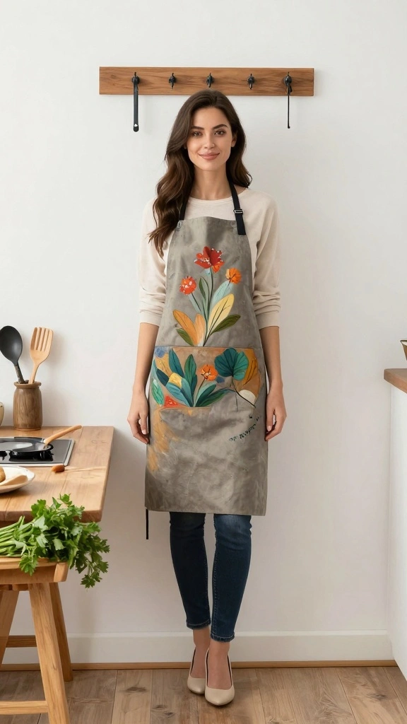 19 Kitchen Apron Design Ideas: Backsplash Inspiration & Materials - 11. Artistic Flair: Hand-Painted Designs 1