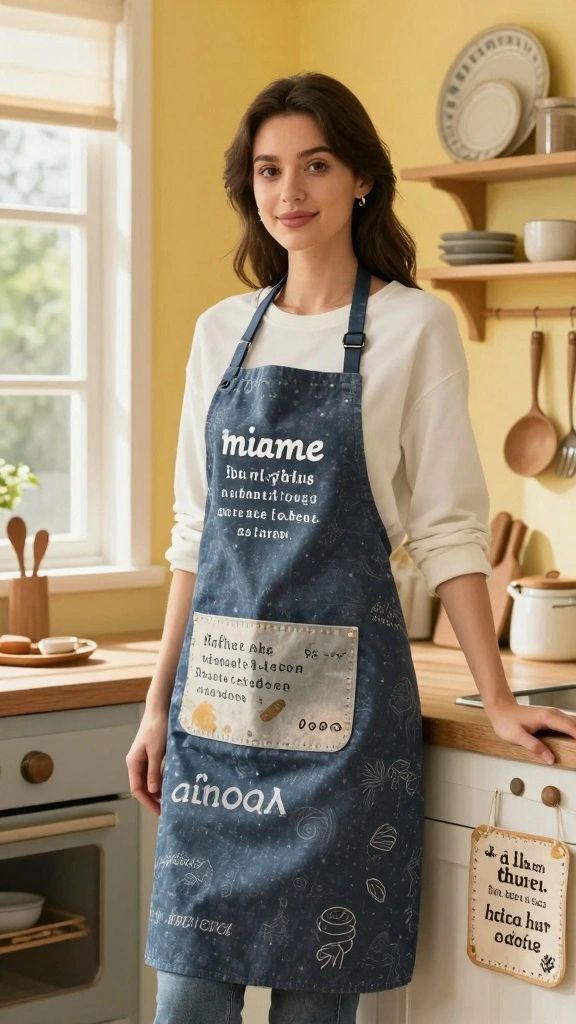 19 Kitchen Apron Design Ideas: Backsplash Inspiration & Materials - 14. Customizable Aprons: Personal Touch 1