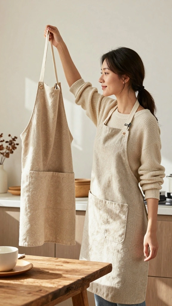 19 Kitchen Apron Design Ideas: Backsplash Inspiration & Materials - 18. Cozy Fabrics: Comfort in the Kitchen 1