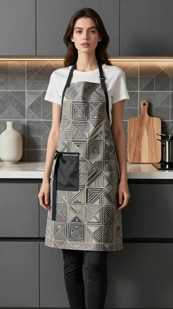19 Kitchen Apron Design Ideas: Backsplash Inspiration & Materials - 5. Geometric Patterns: A Modern Twist 1
