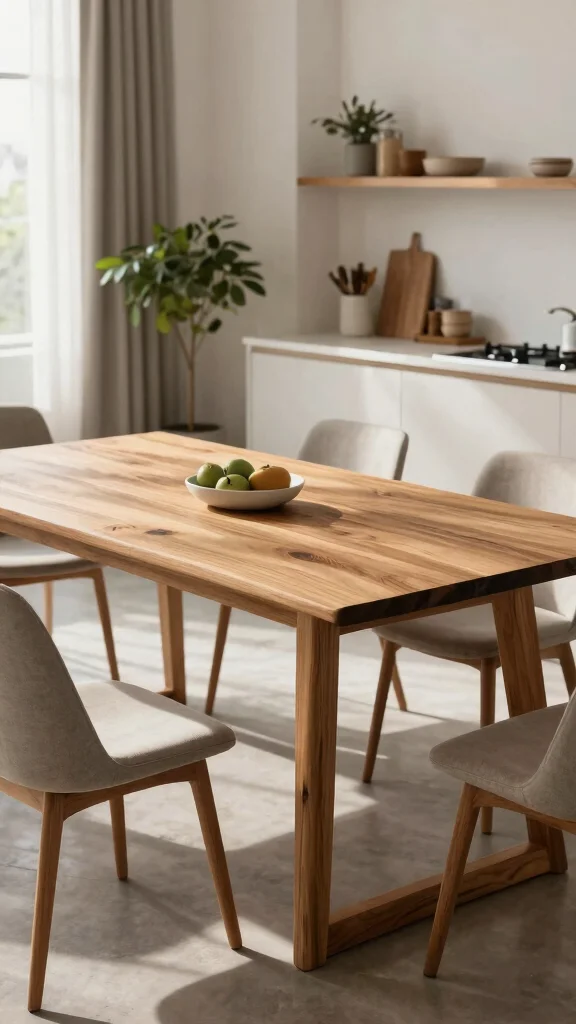 19 Kitchen Table Design Ideas: Dining Solutions for Every Space - 19. Eco-Friendly Finishes 1