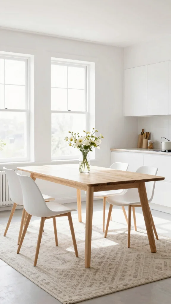 19 Kitchen Table Design Ideas: Dining Solutions for Every Space - 2. Minimalist Scandinavian Design 1