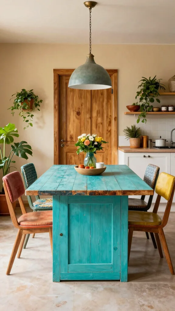 19 Kitchen Table Design Ideas: Dining Solutions for Every Space - 3. Upcycled Furniture Magic 1