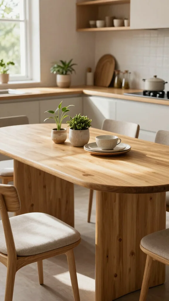 19 Kitchen Table Design Ideas: Dining Solutions for Every Space - 5. Organic Shapes and Textures 1