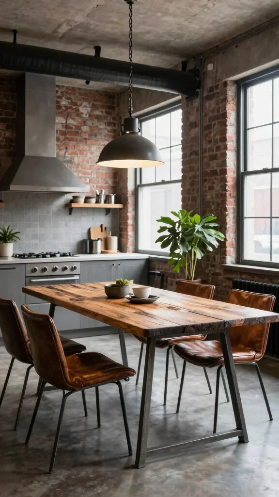 19 Kitchen Table Design Ideas: Dining Solutions for Every Space - 6. Industrial Chic 1